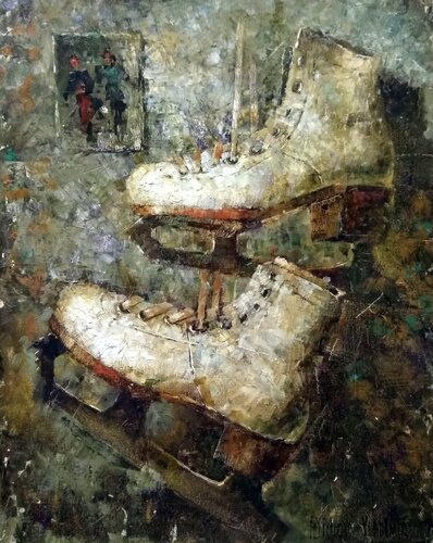 Winter Footwear di Helen Illichova, Pittura in vendita su Singulart