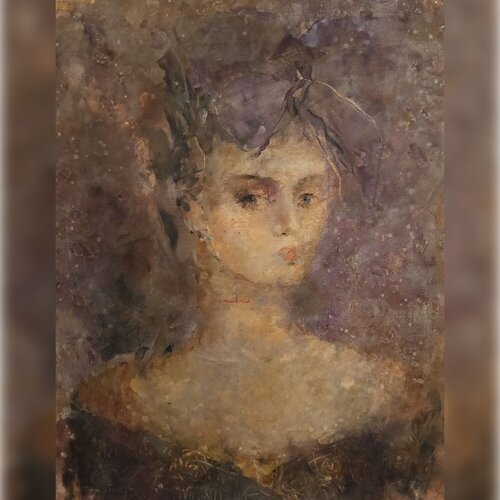 Lilac Bow von Helen Illichova, Malerei kaufen auf Singulart