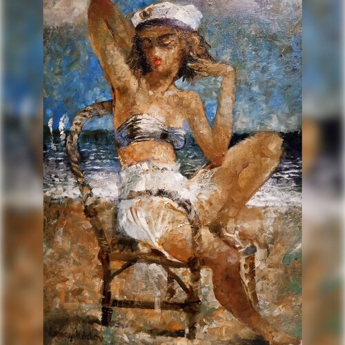 Sailor Girl par Helen Illichova, Peinture en vente sur Singulart