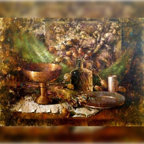 Golden Poppy Heads von Helen Illichova, Malerei kaufen auf Singulart
