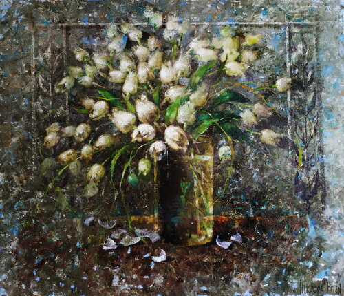Armful of White Tulips Helen Illichova