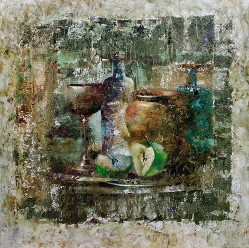 Two Halves of One Fruit von Helen Illichova, Malerei kaufen auf Singulart