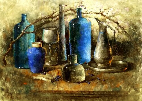 Blue Oceans van Helen Illichova, Schilderij te koop op Singulart