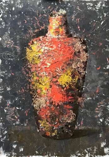 Chinese Vase par Helen Illichova, Peinture en vente sur Singulart