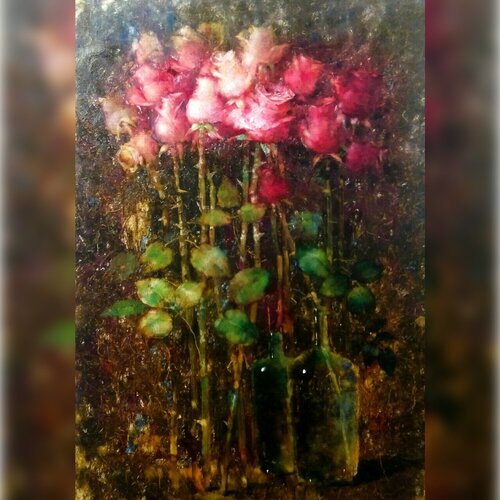 Pink Garden by Helen Illichova, 회화 for Sale on Singulart