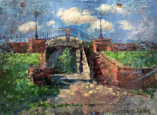 Small Bridge on the Embankment by Helen Illichova, 絵画 for Sale on Singulart