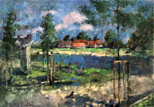 Grit. Embankment par Helen Illichova, Peinture en vente sur Singulart