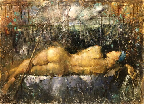 Catch the Fish by Helen Illichova, Painting for Sale on Singulart