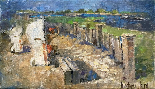 River Beach by Helen Illichova, Painting for Sale on Singulart