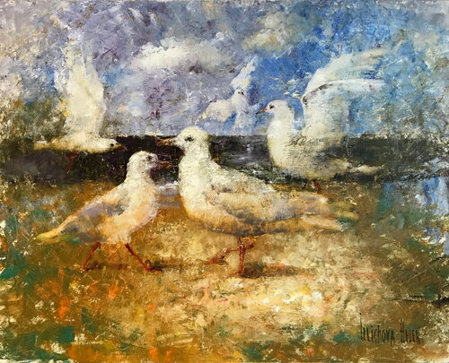 Seagull Named by Helen Illichova, Painting for Sale on Singulart