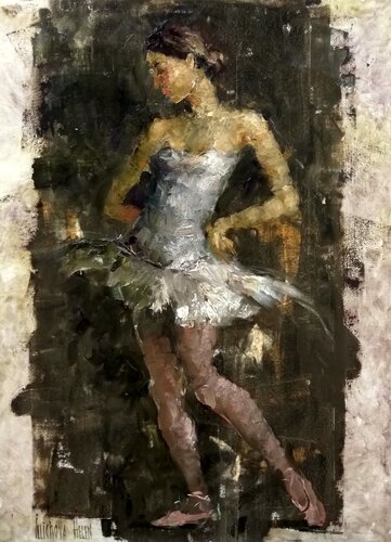 Pink Pointe Shoes II by Helen Illichova, Painting for Sale on Singulart