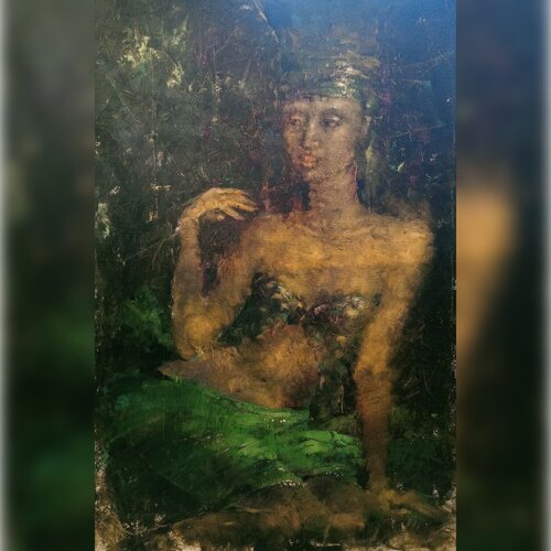 Emerald Veil by Helen Illichova, Painting for Sale on Singulart