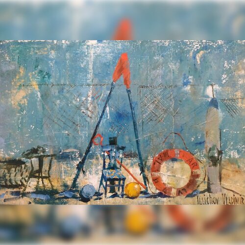 Beach Balls by Helen Illichova, Painting for Sale on Singulart