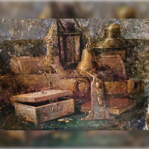 The Sea Wolf’s Cabin di Helen Illichova, Pittura in vendita su Singulart