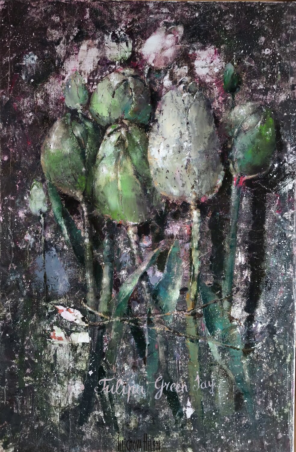 Twelve Green Tulips Helen Illichova
