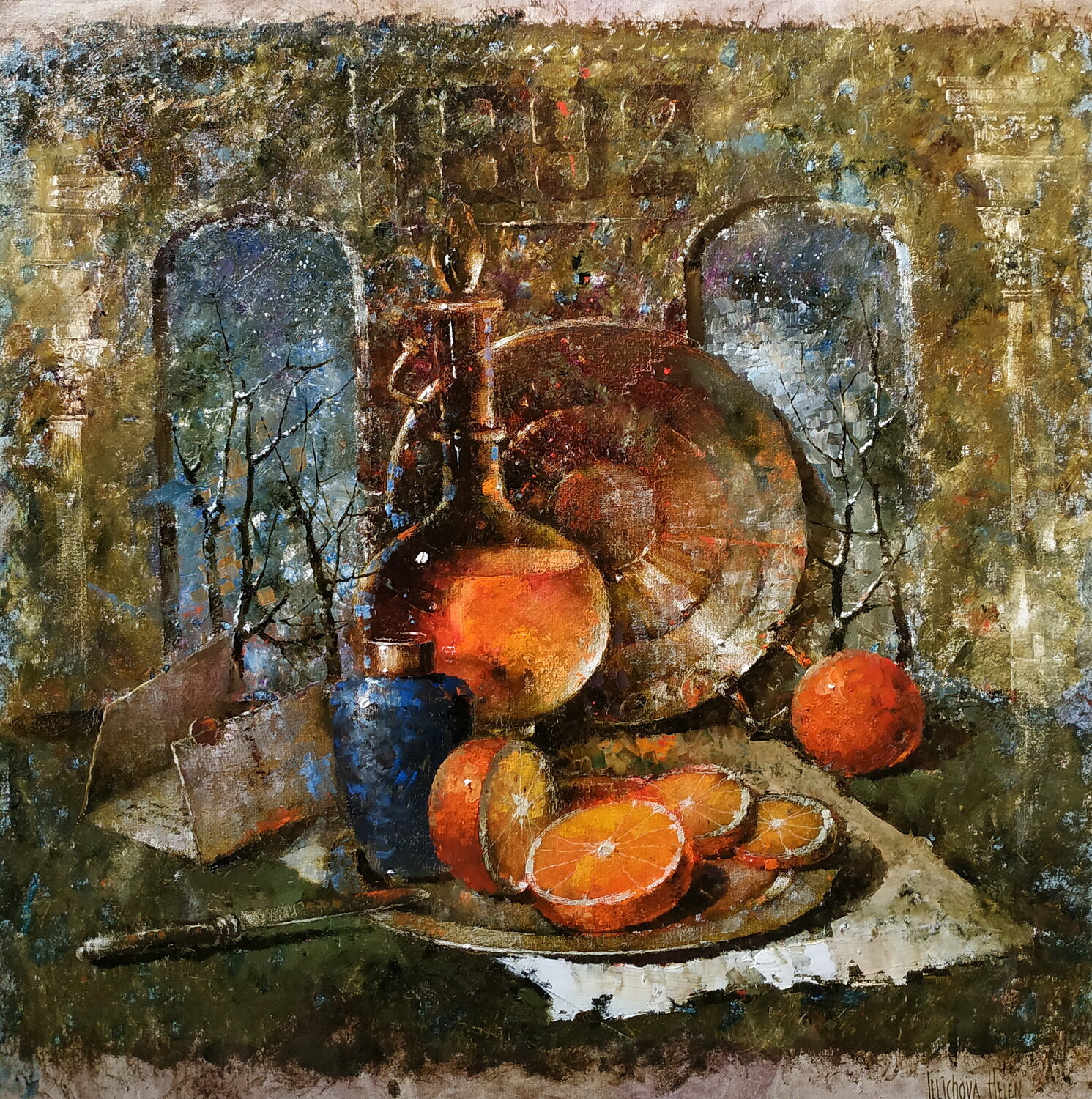 Hot and Cold. Searching for Gifts… Helen Illichova Originalgemälde zu verkaufen