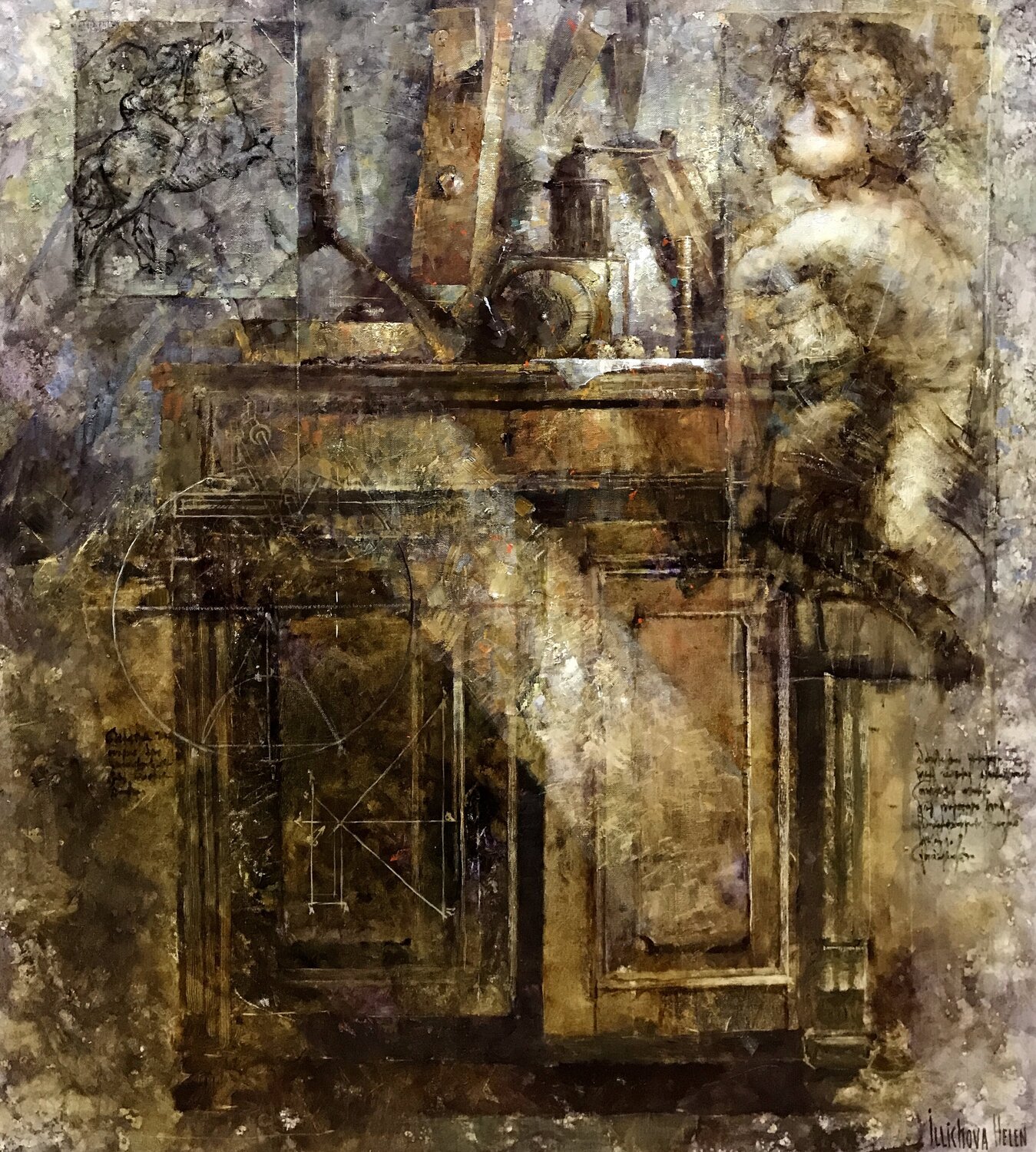 Abundance of Angels Helen Illichova Originalgemälde zu verkaufen