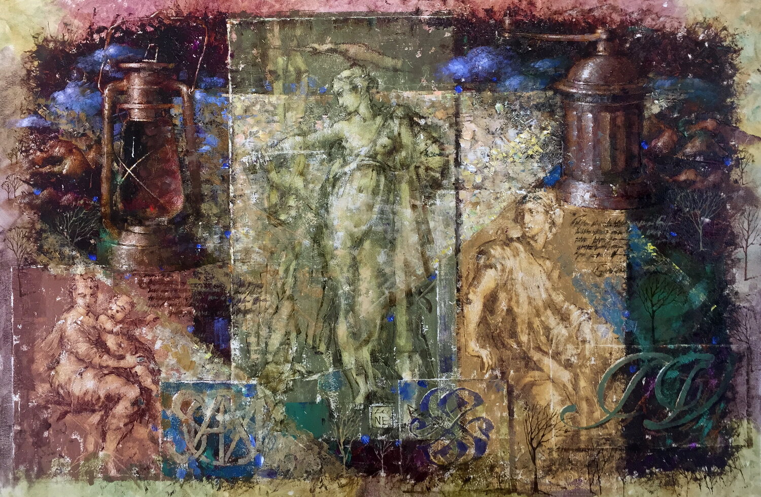 Manuscripts of the Old Masters II Helen Illichova Originalgemälde zu verkaufen