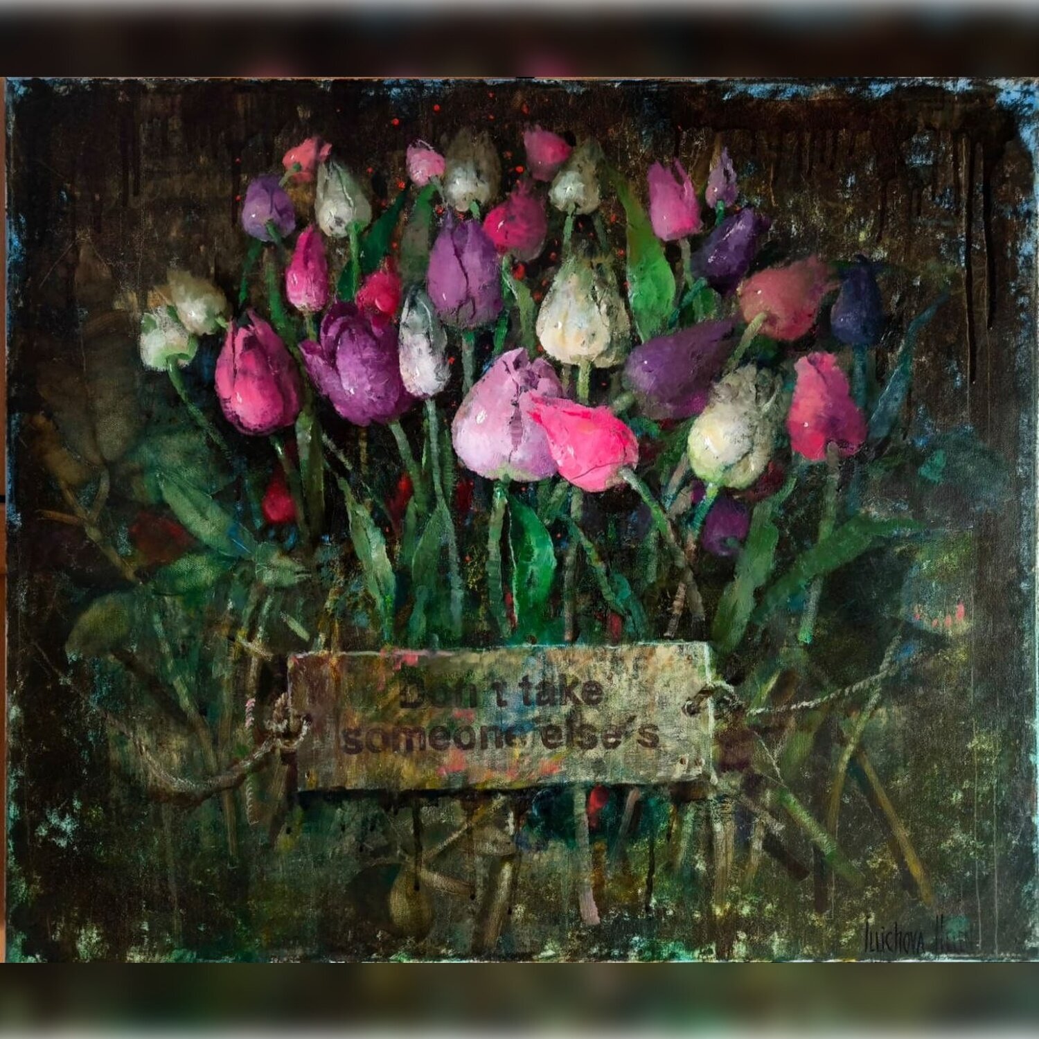 Don’t Take Someone Else’s Helen Illichova Origineel schilderij te koop