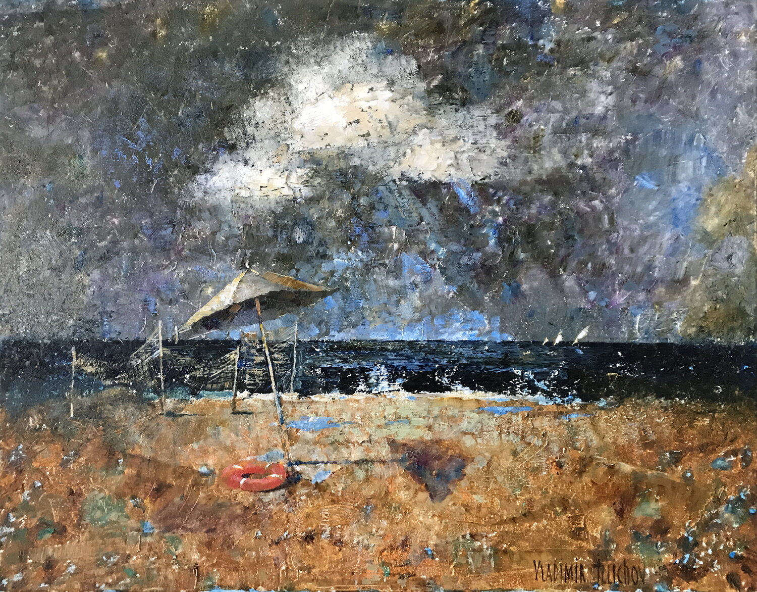 Mushroom Rain Helen Illichova Peinture originale à vendre