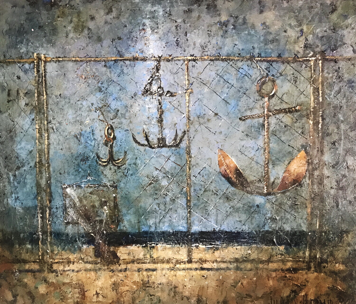 Moored Helen Illichova Original painting for sale