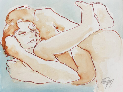 I love how it feels when you're so deep inside of me by Stewart Fletcher, Work on Paper for Sale on Singulart