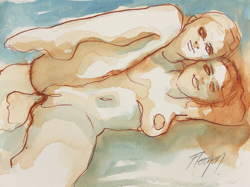 When I think of us being together by Stewart Fletcher, Work on Paper for Sale on Singulart