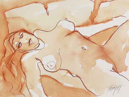 When you roll over in bed towards me by Stewart Fletcher, Work on Paper for Sale on Singulart