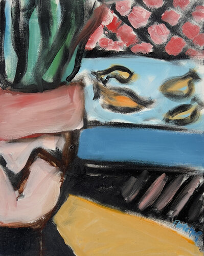 Large Fish Tank with Tiles di Stewart Fletcher, Pittura in vendita su Singulart