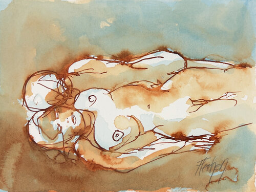 I'm laying here wanting to wake you up to make love by Stewart Fletcher, Work on Paper for Sale on Singulart