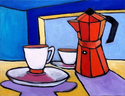 Espresso pour deux von Stewart Fletcher, Malerei kaufen auf Singulart