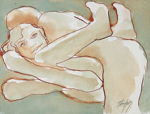I get so wet watching us making love in the mirror by Stewart Fletcher, Work on Paper for Sale on Singulart