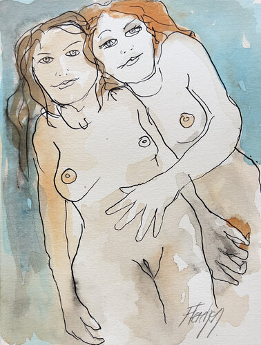 Girlfriends di Stewart Fletcher, Opera su carta in vendita su Singulart