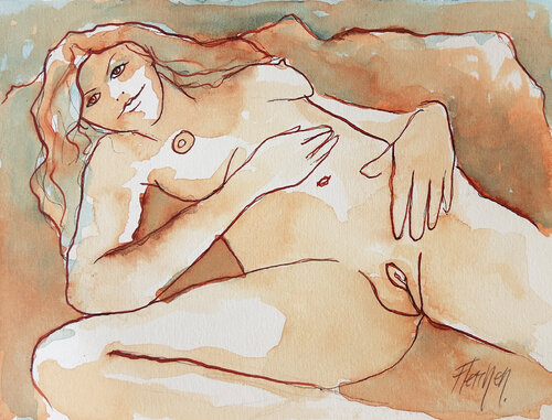 I love it when you have a surprise for me van Stewart Fletcher, Werk op papier te koop op Singulart