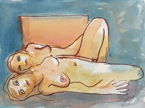 Remembering our pyjama parties de Stewart Fletcher, Obra en papel a la venta en Singulart