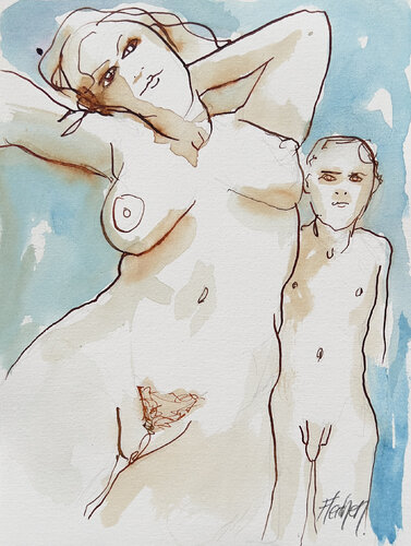 Seeing each other in the mirror di Stewart Fletcher, Opera su carta in vendita su Singulart