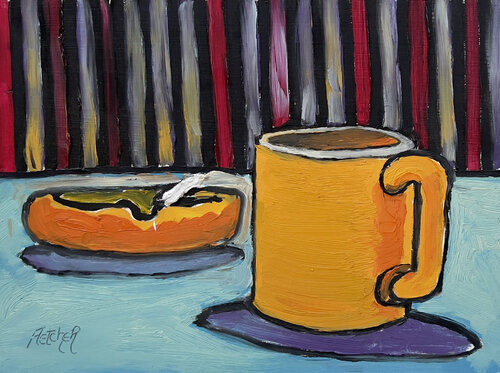 Coffee with Christine di Stewart Fletcher, Pittura in vendita su Singulart