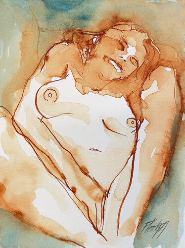 When I think of you making love to me van Stewart Fletcher, Werk op papier te koop op Singulart