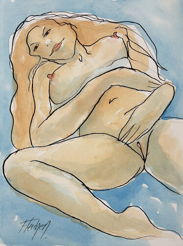 Annie Reclined di Stewart Fletcher, Opera su carta in vendita su Singulart