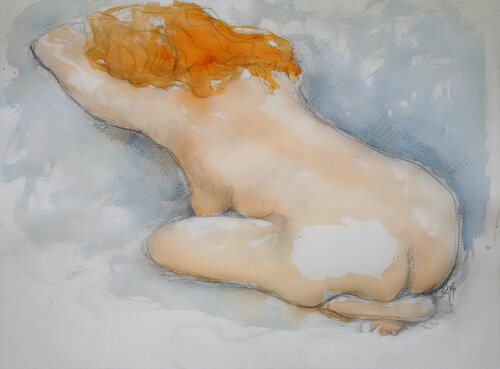 Leaning Model di Stewart Fletcher, Opera su carta in vendita su Singulart