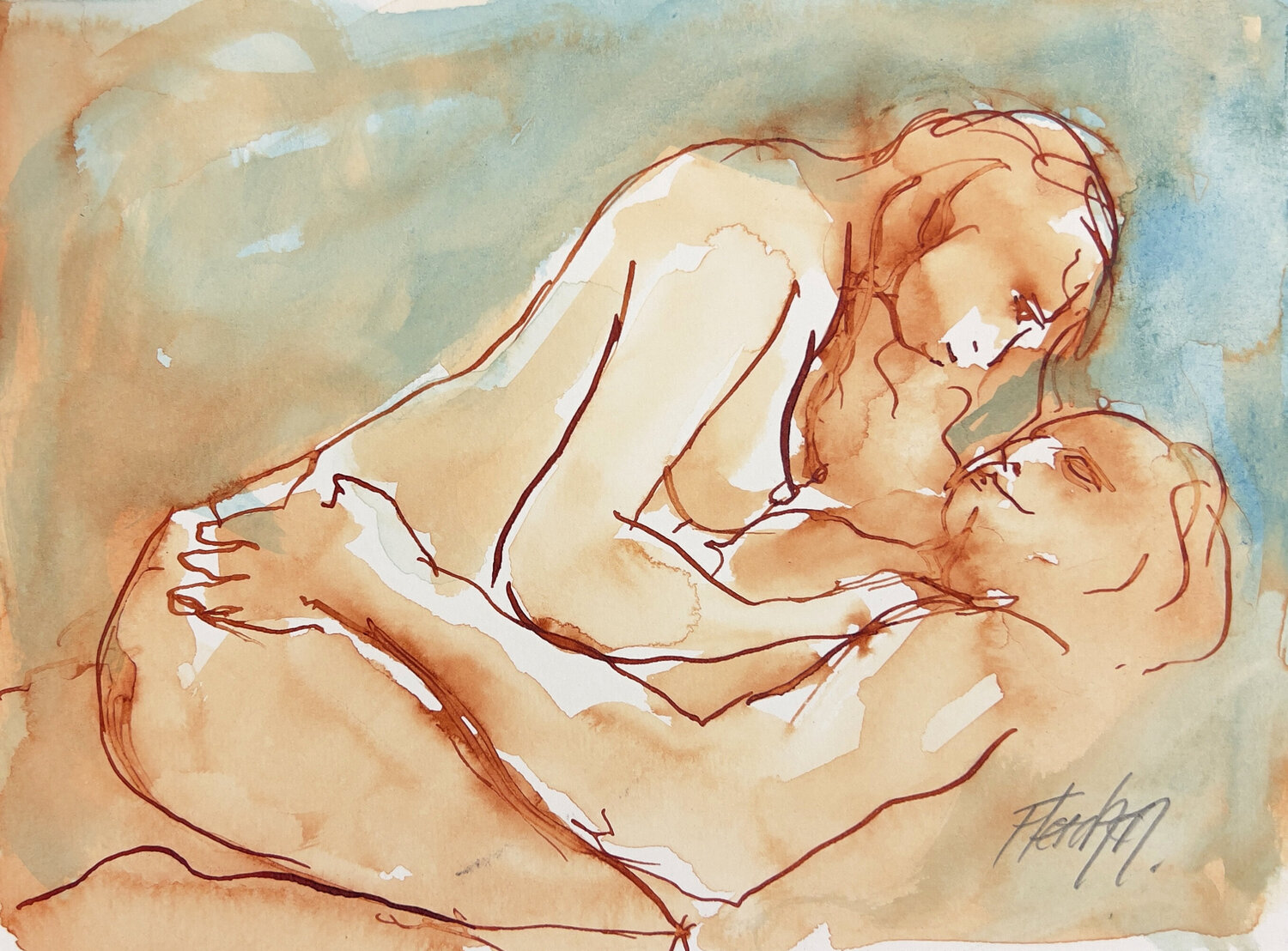 The way you look at me Stewart Fletcher Werk auf Papier zu verkaufen