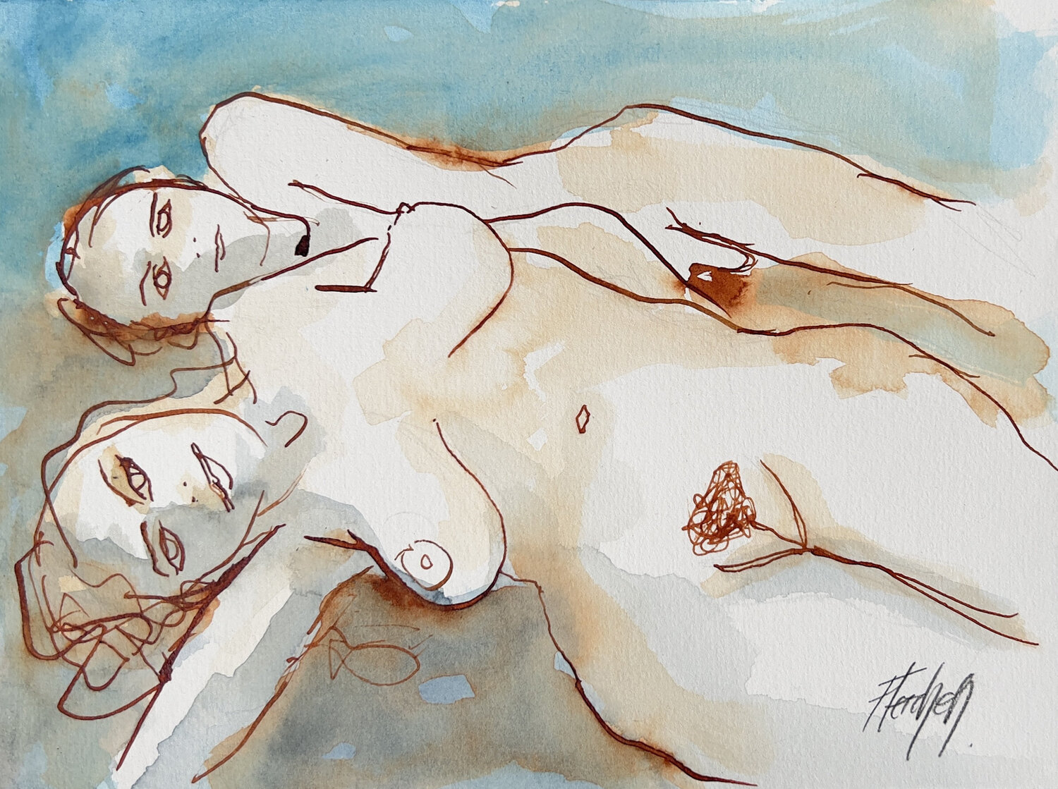 When we're together in the moment Stewart Fletcher Werk auf Papier zu verkaufen