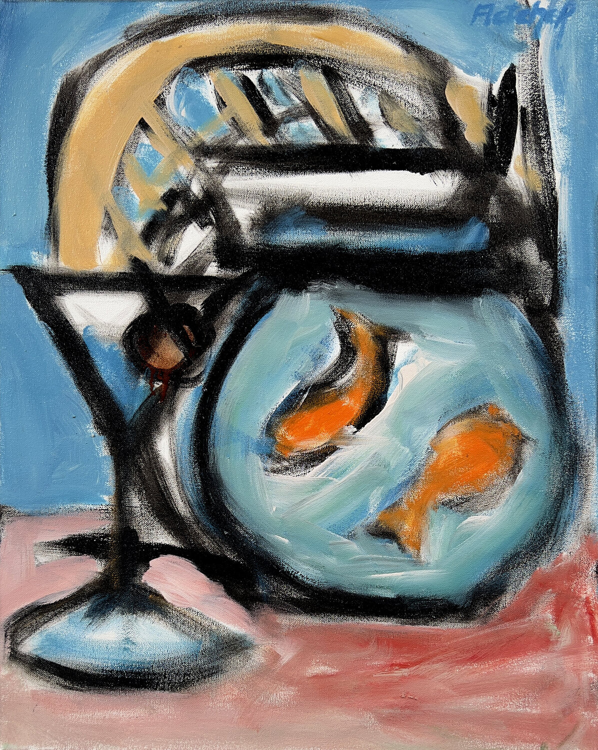 Martini Glass with Foo-Foo and the Shnew Stewart Fletcher