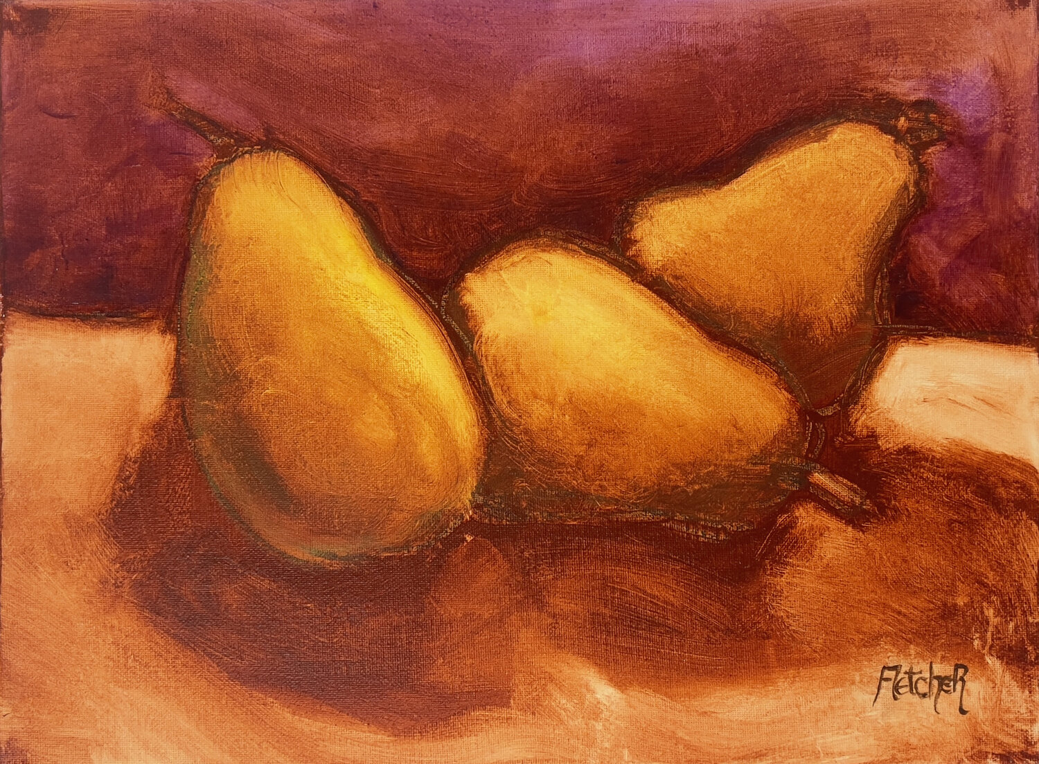 Pears by Stewart Fletcher (2025) : Painting Acrylic, Charcoal on Canvas -  Singulart