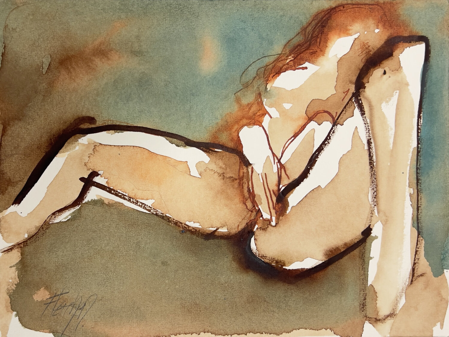 As I lie here thinking of you Stewart Fletcher Werk auf Papier zu verkaufen