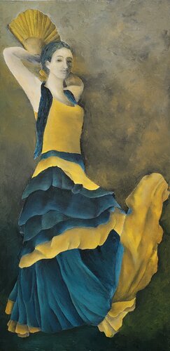 Flamenco #4 von Barbara Bugg, Malerei kaufen auf Singulart