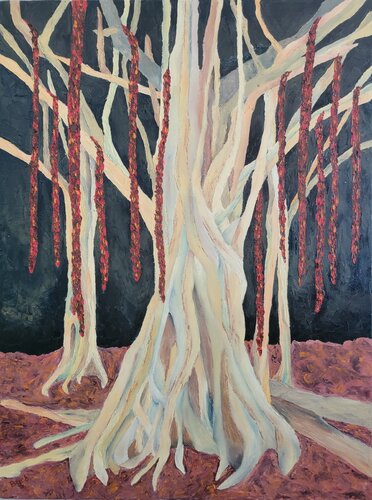 The Forest Study   Into the Darkness by Barbara Bugg, Painting for Sale on Singulart