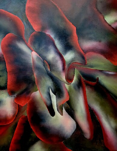 Scarlet  Petals von Barbara Bugg, Malerei kaufen auf Singulart