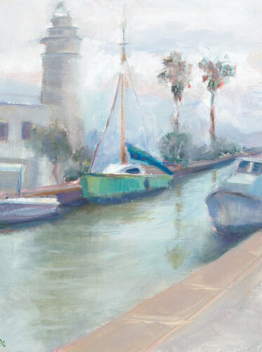 Harbor by Peggy Christiansen, 회화 for Sale on Singulart
