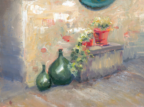 Tuscan Jugs by Peggy Christiansen, 회화 for Sale on Singulart